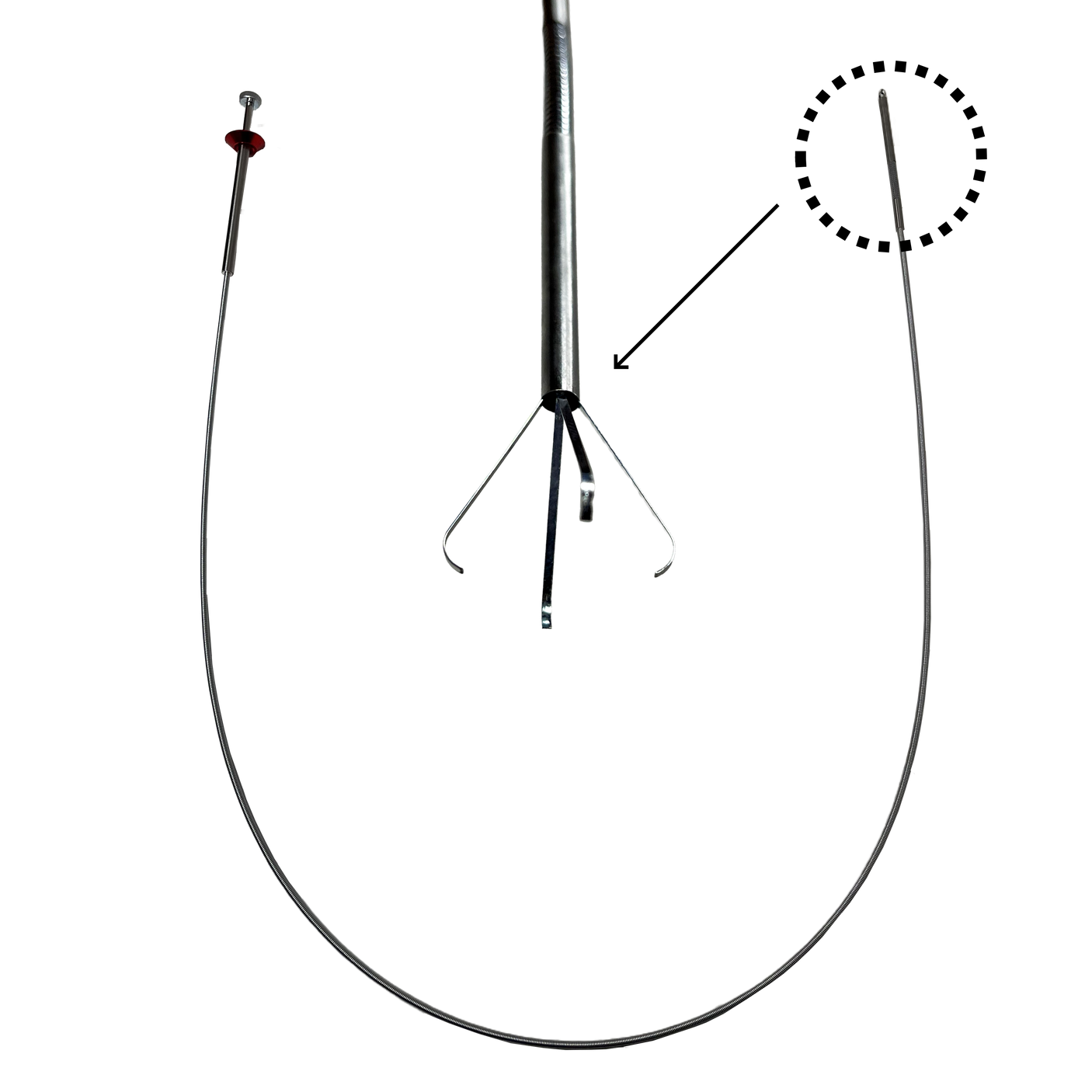 Vividia GS-4110 Slim 4.1mm Diameter Bendable 4-Claw Grabber Retrieval Tool with Flexible 1m Long Probe