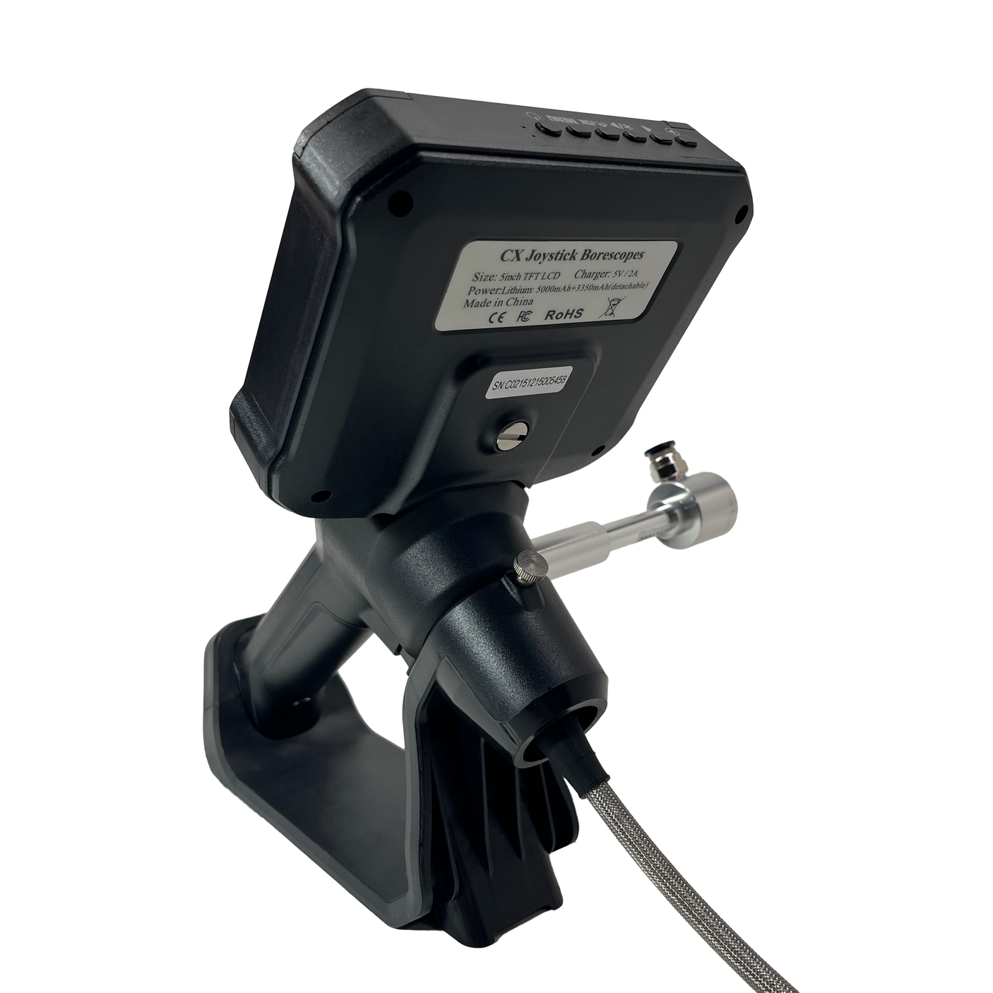 Vividia CF-7510HT Flexible High Temperature Joystick Articulating Inspection Camera Borescope Videoscope with 7.5mm (0.295") Diameter 1.0m Long Waterproof Probe and Air Cooling Channe