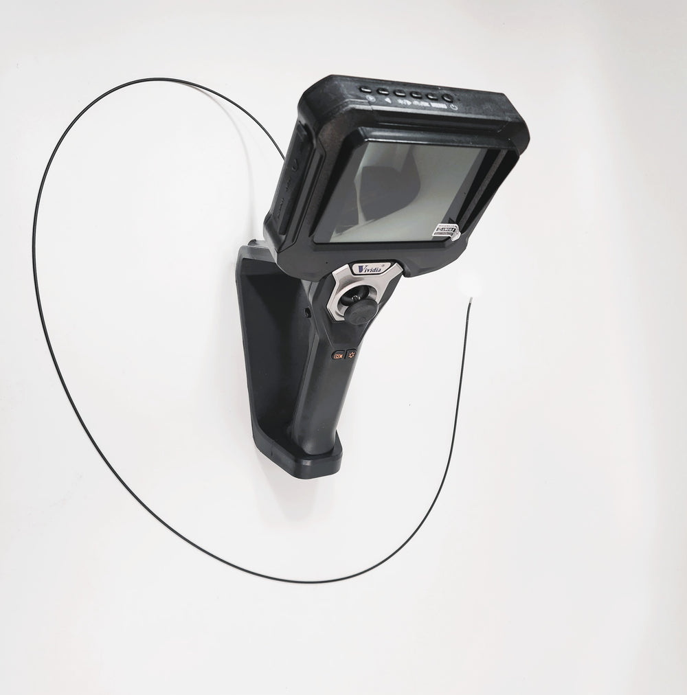 Vividia CF-2011 Flexible Joystick Articulation Video Borescope 2mm Diameter 1.1m Long 5" Monitor