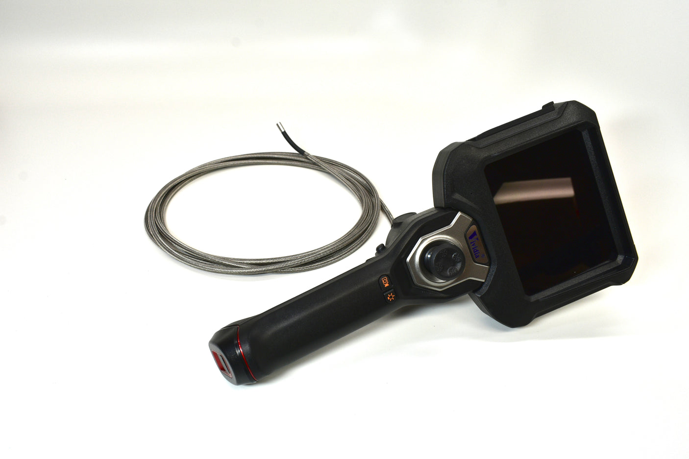 Vividia CF-D6500 Series 6.5mm Flexible Joystick Dual-Camera Borescope with 5 Inch Monitor Front and Side View Lens