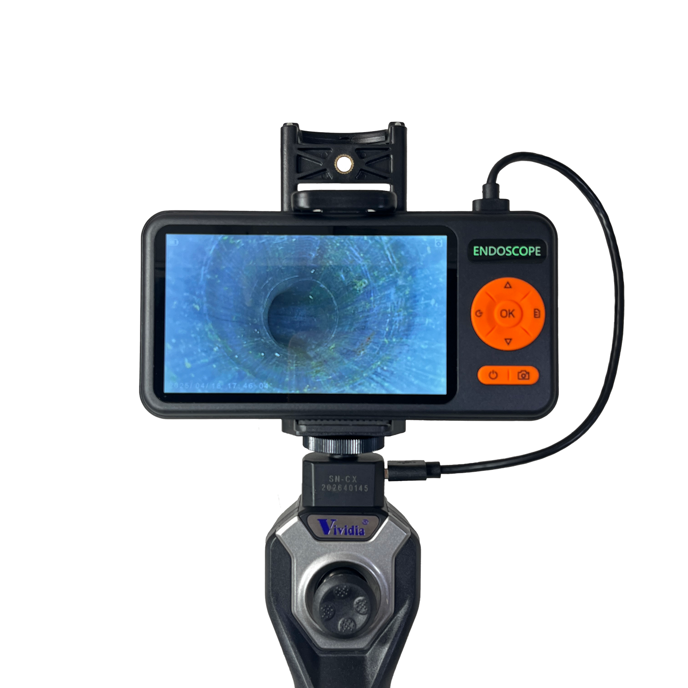 Vividia CX-6010M 6mm Flexible Joystick Monitor Borescope