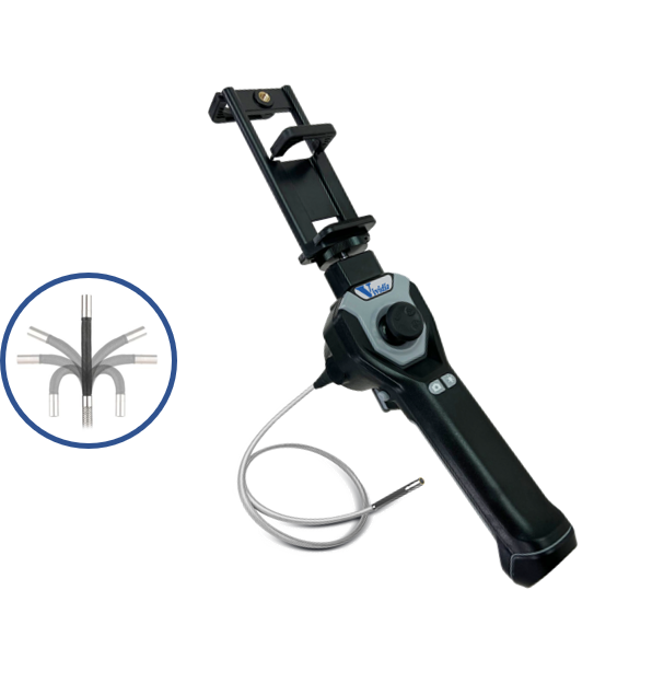 Vividia CX-D4000 Series 4mm Flexible Joystick Articulation Dual-Camera Borescope USB Output
