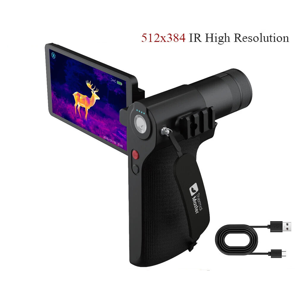 DV2 Handheld Thermal Monocular Camera 5" Touchscreen 1100 Yard Detection with X³ to 512*384 IR resolution