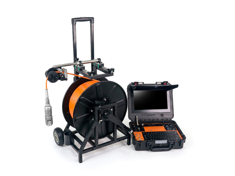 Vividia DV13-50PT Underwater Borehole Inspection Camera System with 50mm Diameter Pan-Tilt Camera and 100 Meter Cable and 13 Inch IPS Monitor
