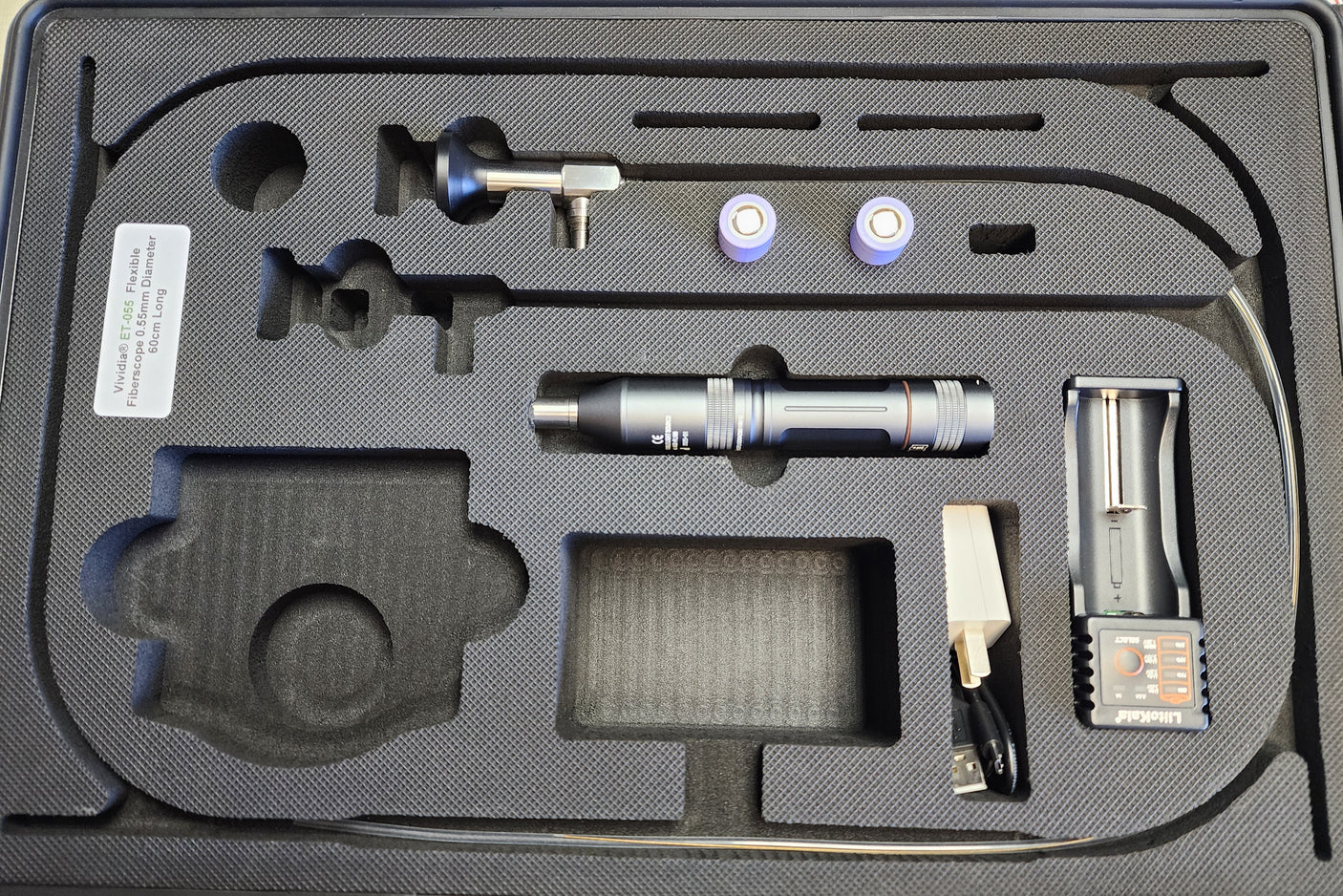 Vividiai ET-055 Ultra Slim 0.55mm Diameter Flexible Industrial Borescope Endoscope Fiberscpe