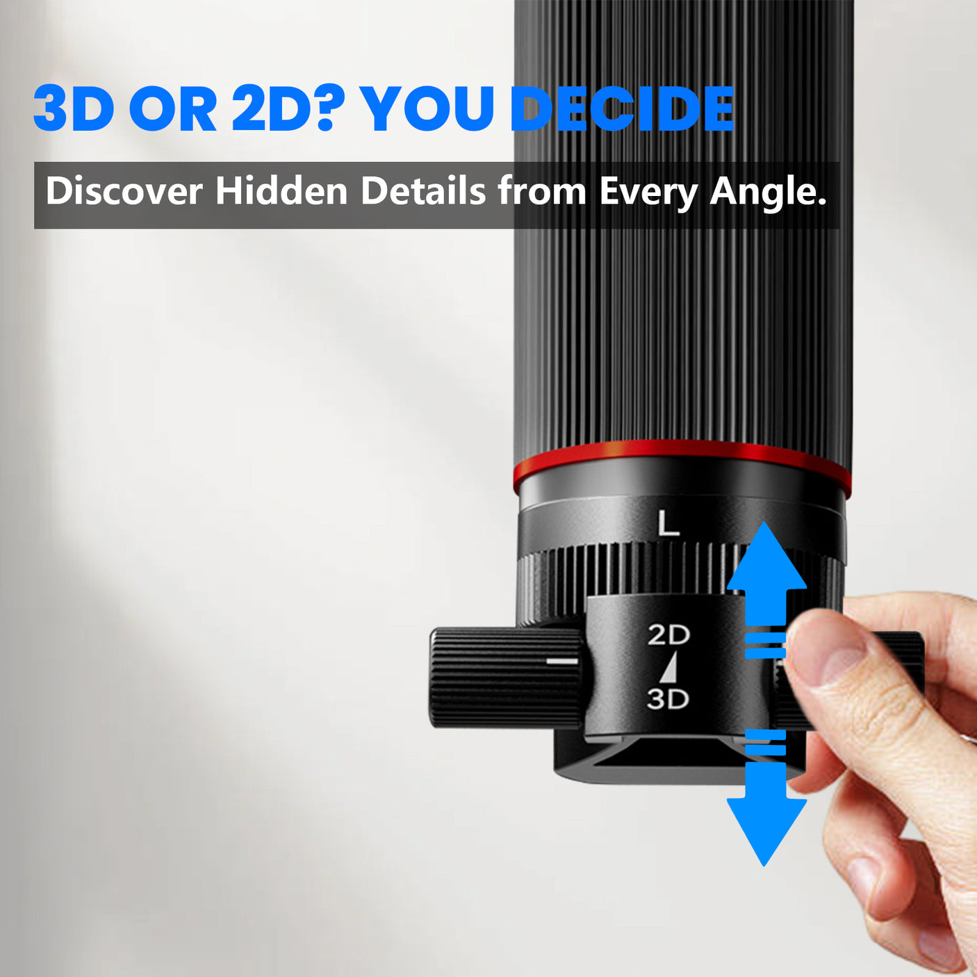 Vividia HM-4103D Digital Microscope with 10" 1080p LCD Screen, Manual Focus, 2D / 3D modes, 350x Magnification, 4MP Image Sensor, HDMI/USB Output