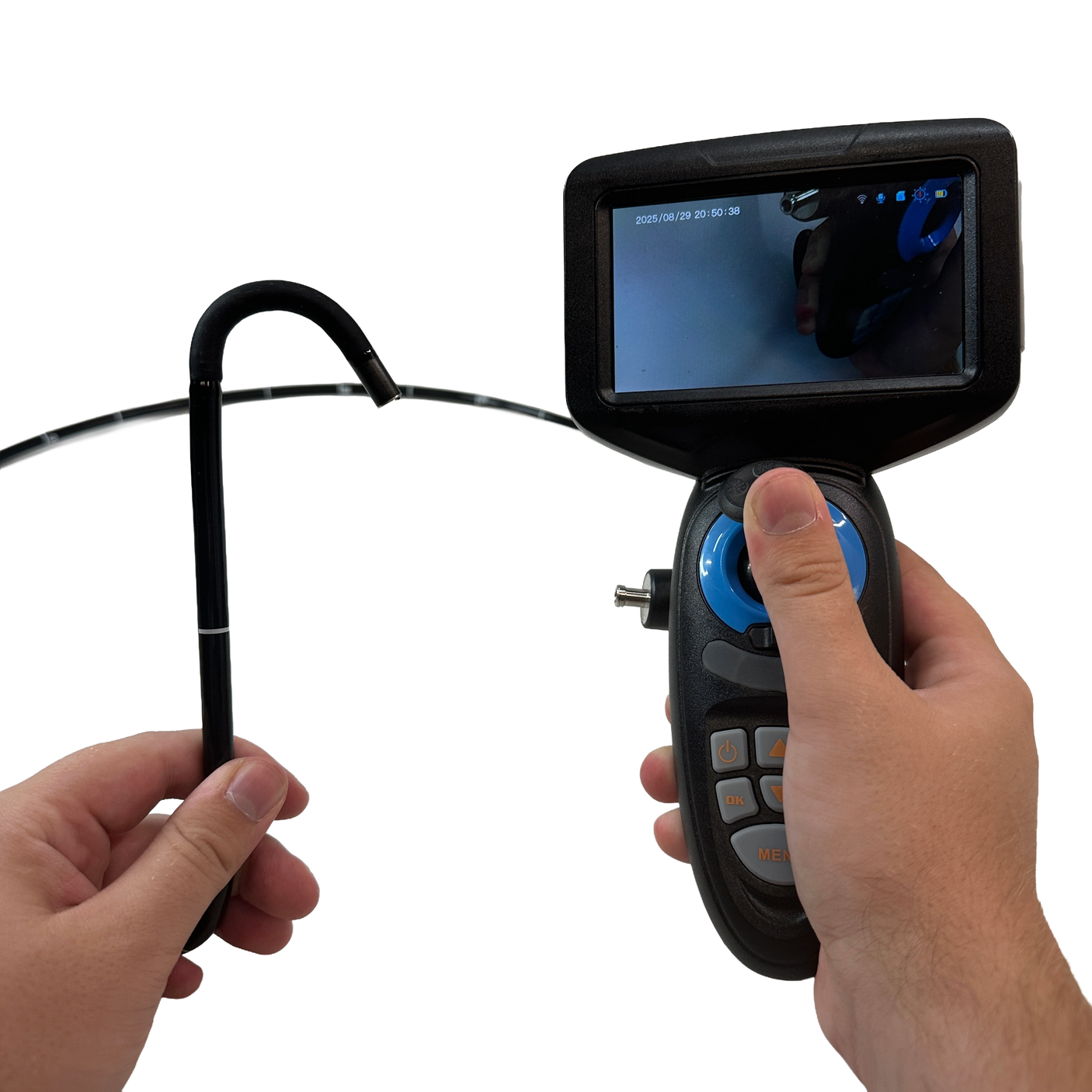 Vividia VE-8150AW Joystick Articulaiton Veterinary Equine Endoscope 8mm Diameter 4.5" Monitor Air/Water Cleaning Channel