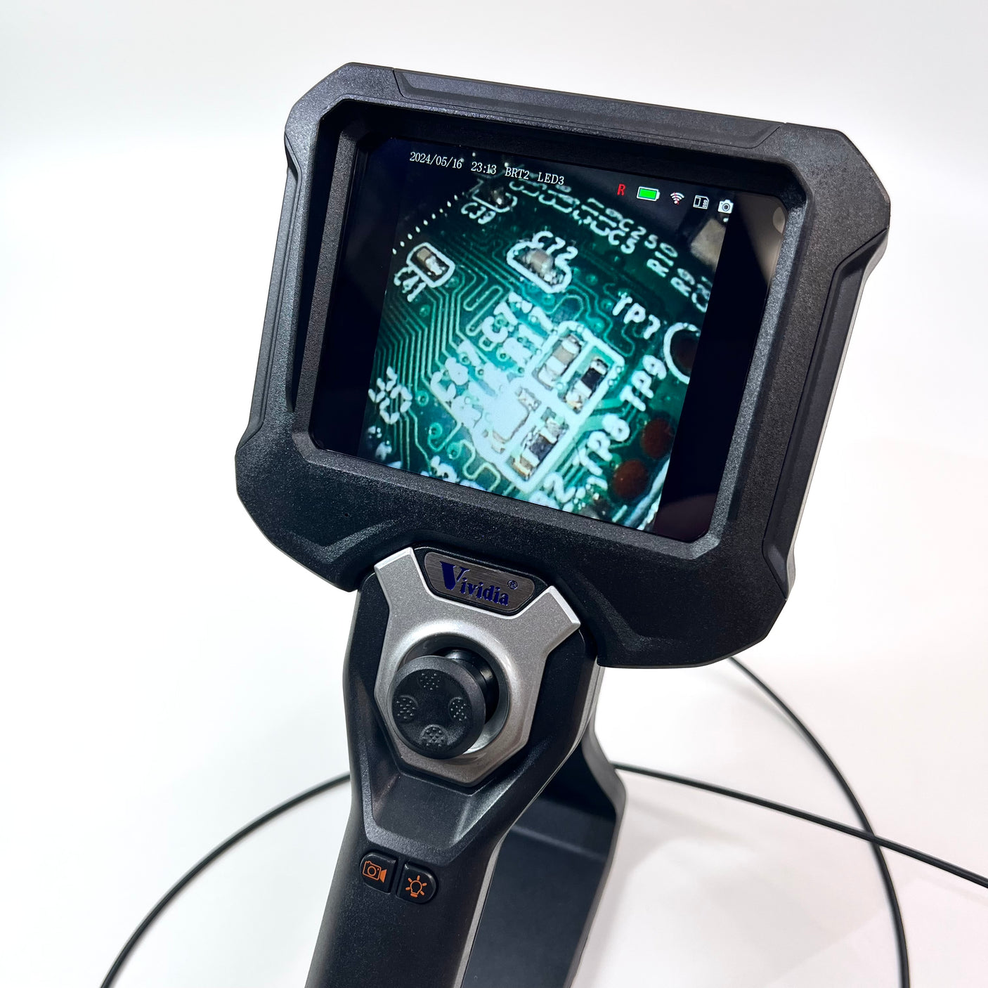 Vividia CF-2812 CF-2830 Diameter 2.8mm Flexible Joystick Articulating Video Borescope 5" Monitor