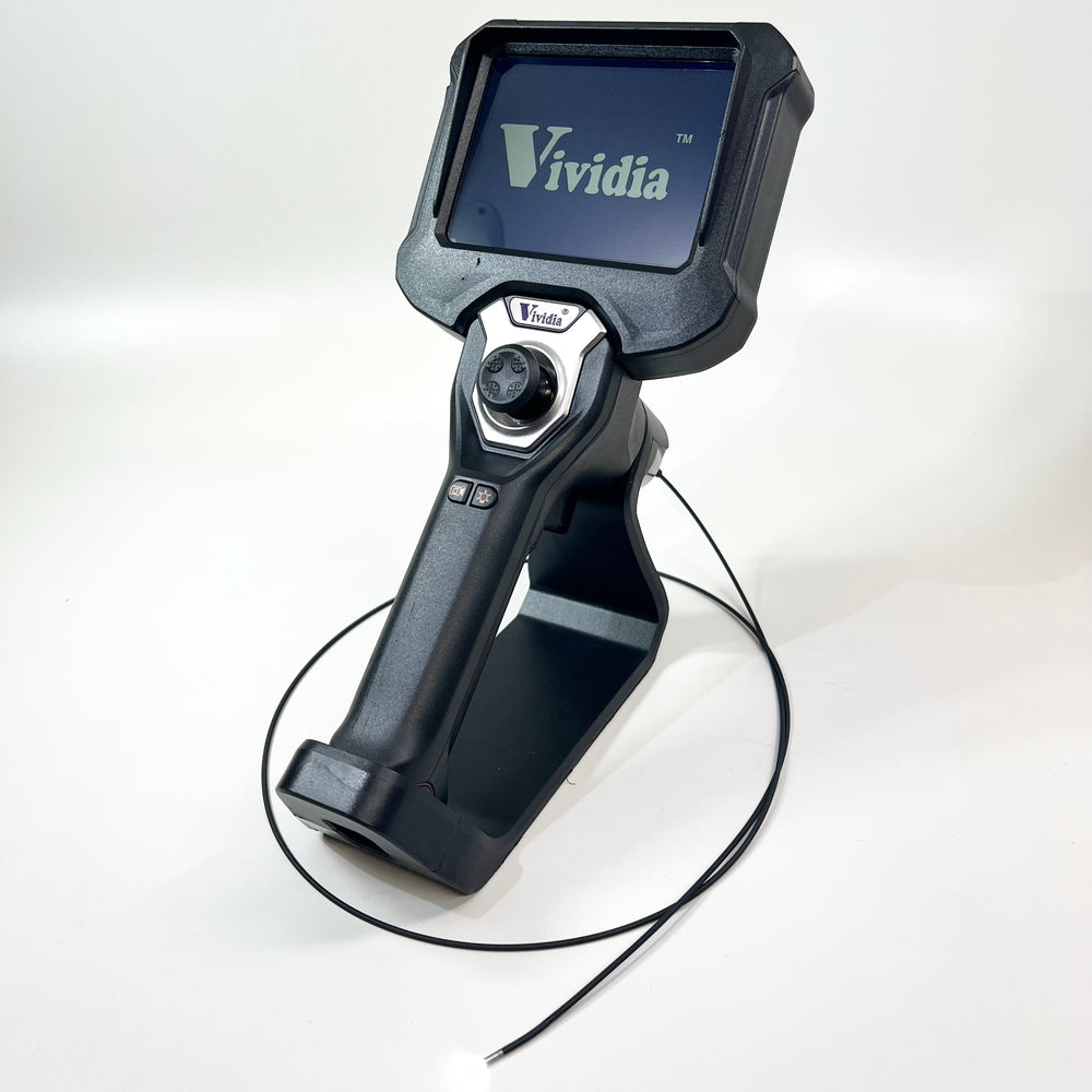 Vividia CF-2011 Flexible Joystick Articulation Video Borescope 2mm Diameter 1.1m Long 5" Monitor