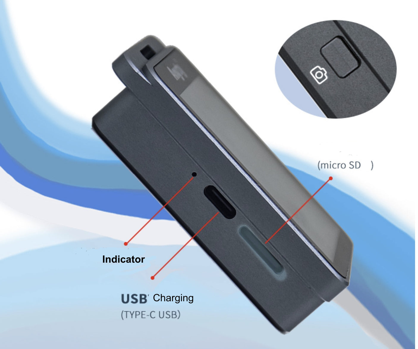 Vividia MM-240 Mini Metal Portable Pocket Microscope Magnifier 2.4" LCD Screen 7x 12x and 19x Magnification