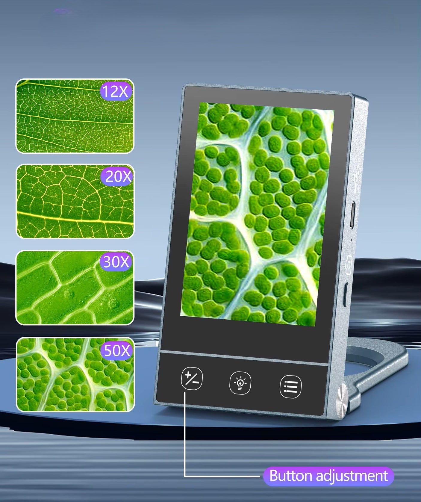 Vividia MM-350 Portable Fordable Magnifier Microscope 3.5" Monitor Max. 50x Magnificaiton