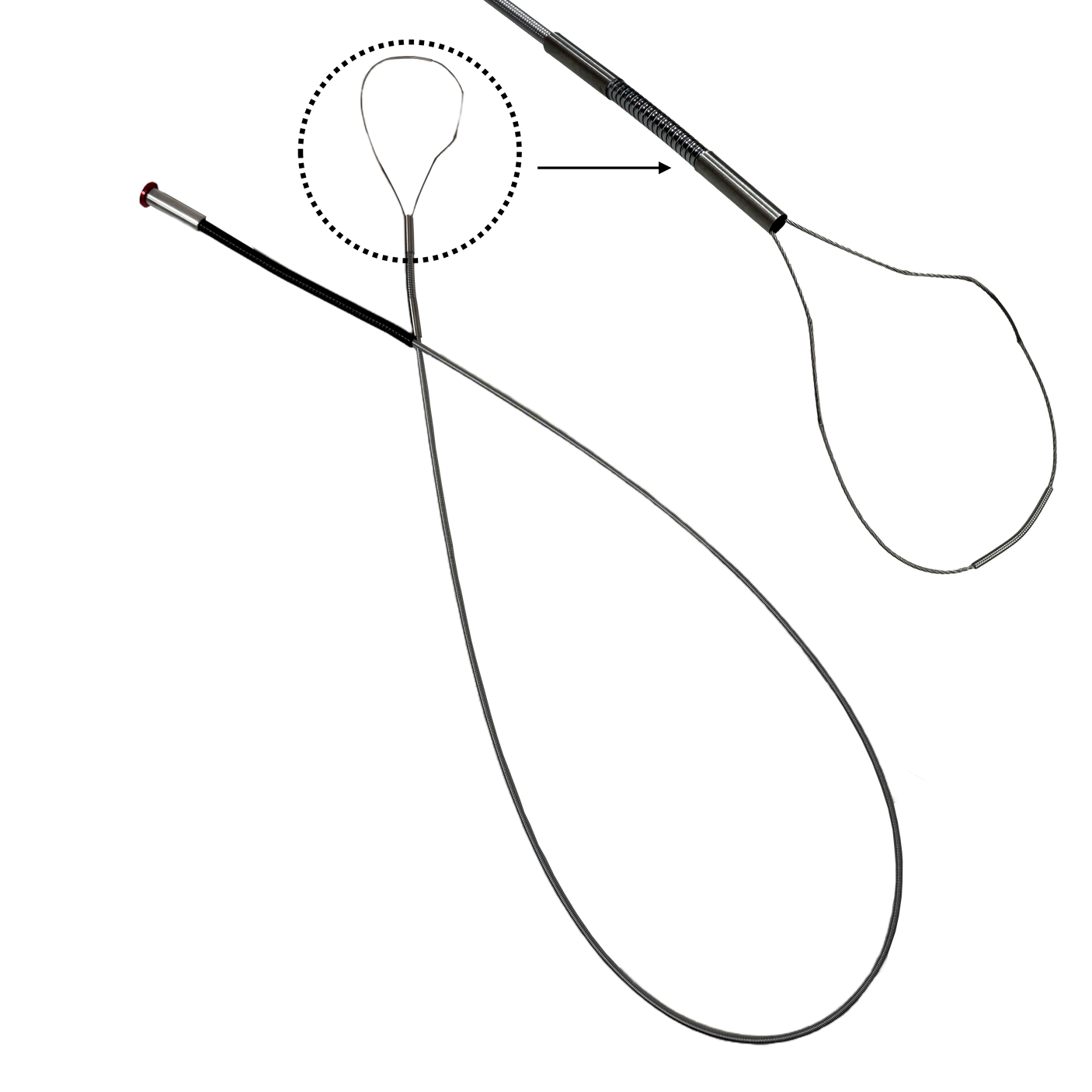 Vividia SN-4110 Slim Snare Retrieval Tool for Mechanics Technician 4.1mm Diameter 1m Long