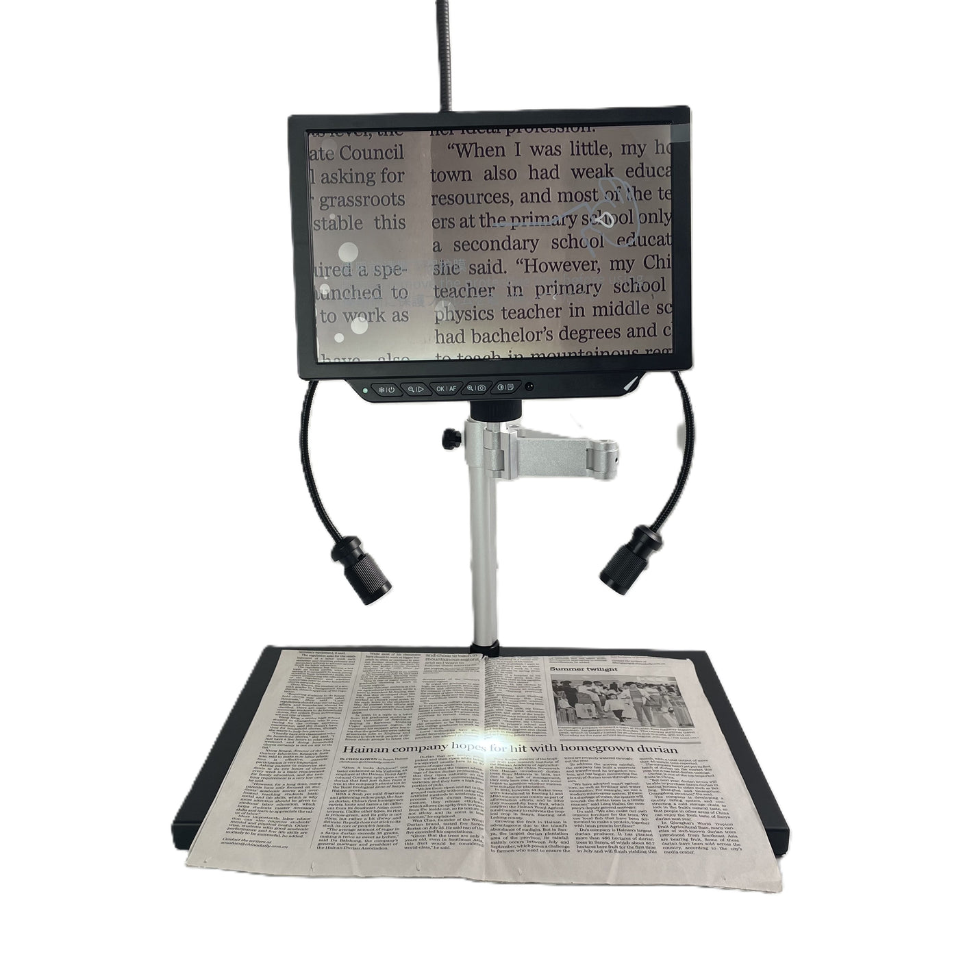 ViSee TVM-810AF2 Tabletop Autofocus 4K UHD Video Low Vision Magnifier with Dual Cameras and 10" Built-in Display Monitor