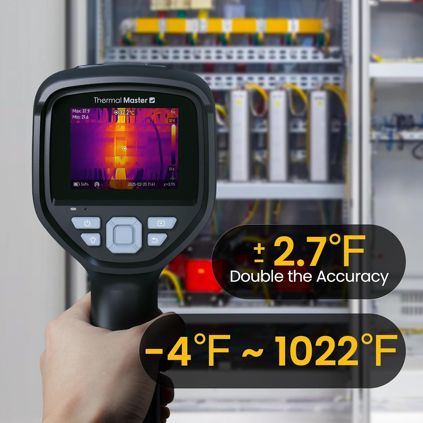 Handheld Thor Hammer Thermal Camera Th001 Th002 512×384 X³IR Resolution 640×480 3.5" IPS Screen Thermal Imager with Laser, -4℉to 1022℉, 60Hz