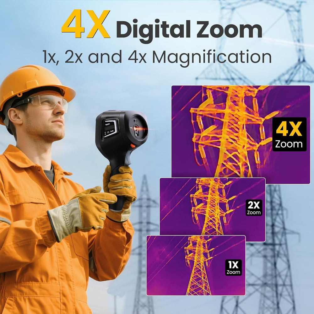 Handheld Thor Hammer Thermal Camera Th001 Th002 512×384 X³IR Resolution 640×480 3.5" IPS Screen Thermal Imager with Laser, -4℉to 1022℉, 60Hz