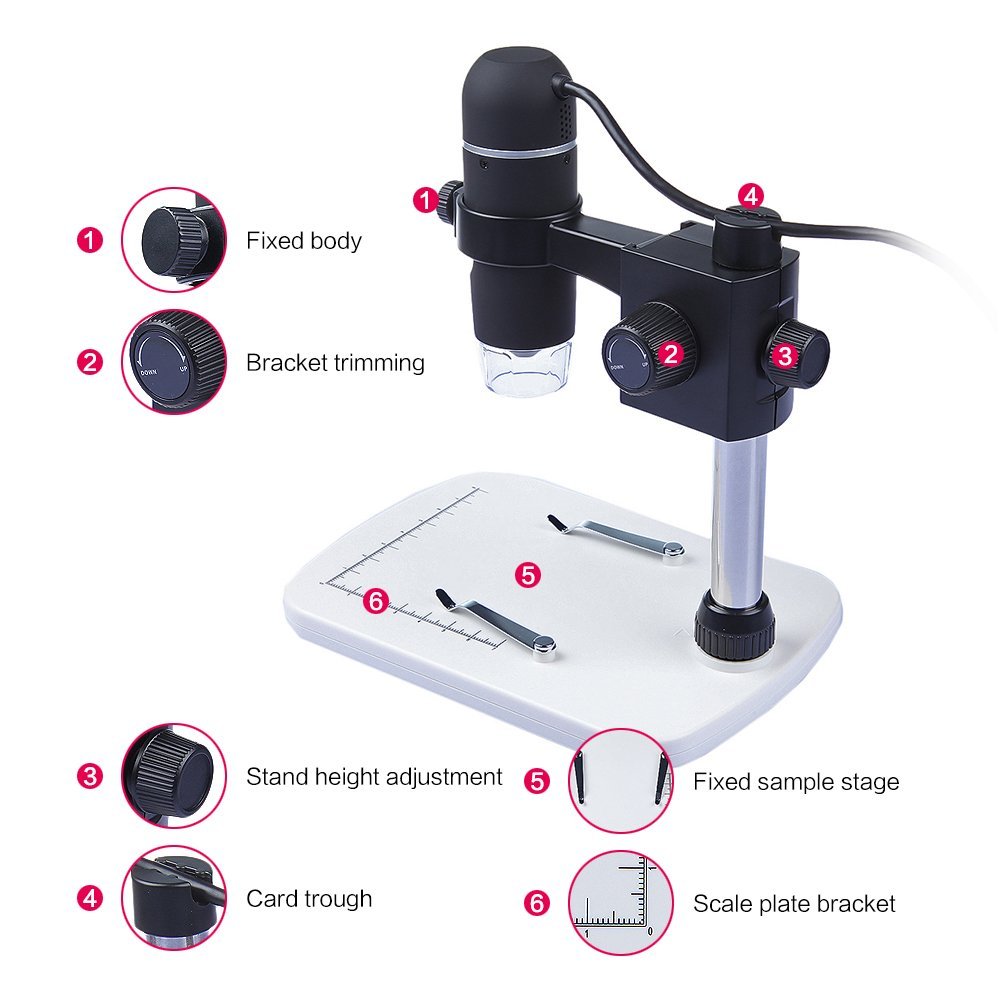 Vividia UM-150 5MP USB Manual Focus 300x Digital Microscope