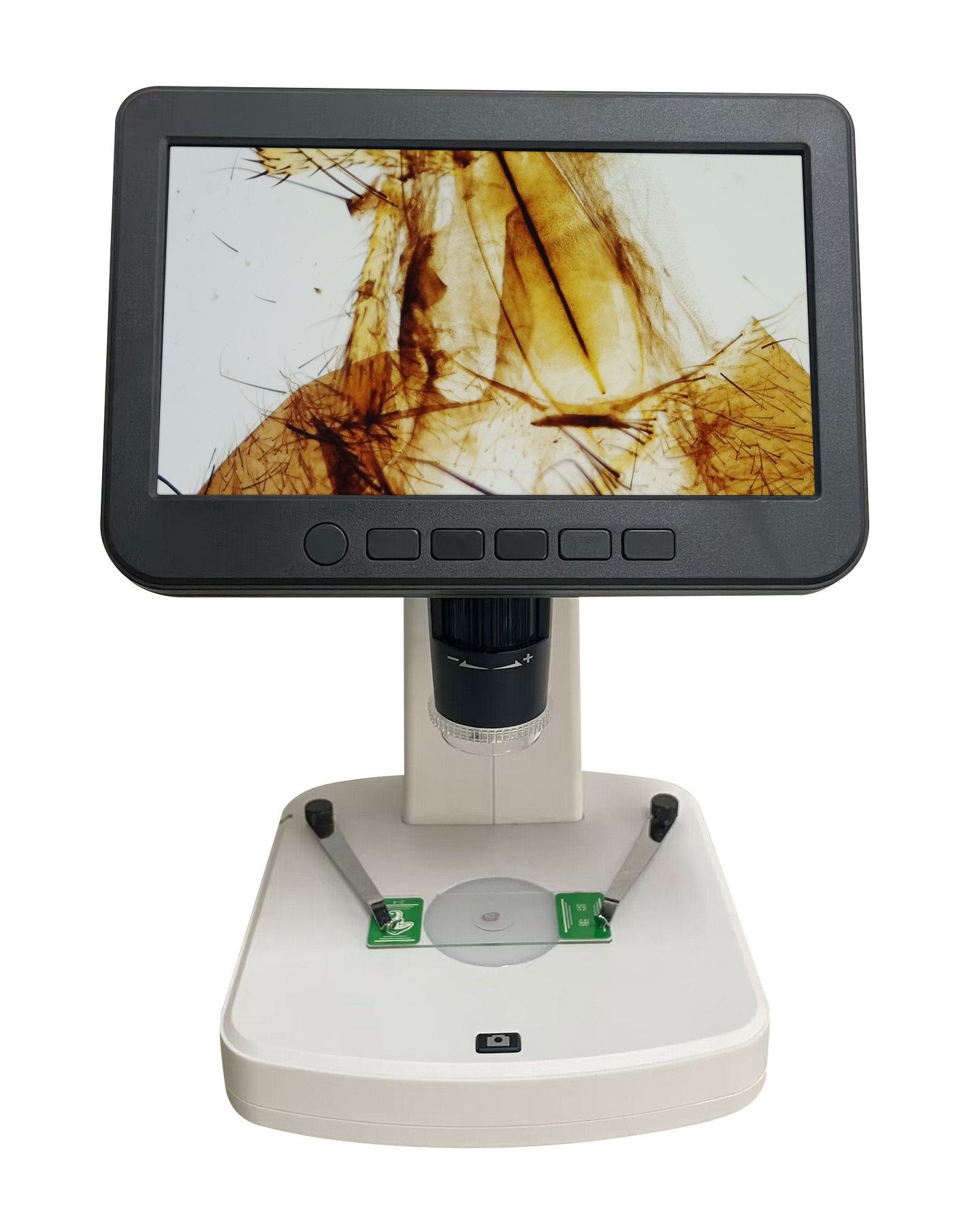 Vividia HM-780 HDMI/LCD/TV/USB 7-inch Screen Standalone Tabletop 500X Portable Digital Microscope with Measurement DVR and Polarizer