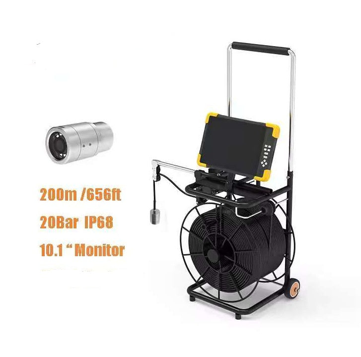 Vividia UWC-3405plus200 Underwater Inspection Monitoring Camera 5MP Resolution 200m Soft Flexibe Cable 10" Monitor Depth Counter