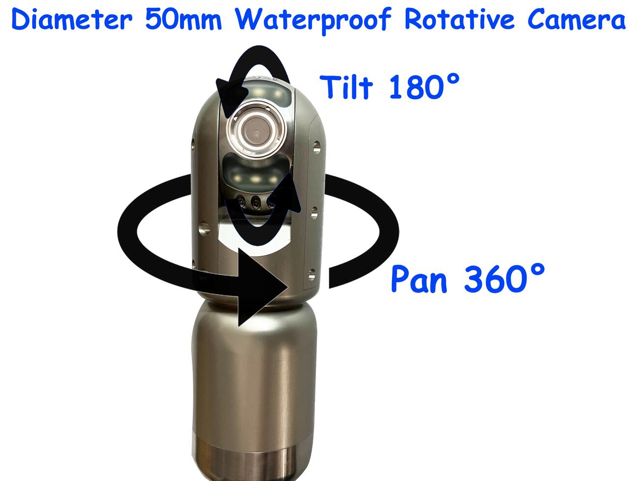 Vividia V13-550PT All-in-One Pipe Sewer Drain Tube Video Pan Tilt Zoom HD Inspection Camera 13" Monitor