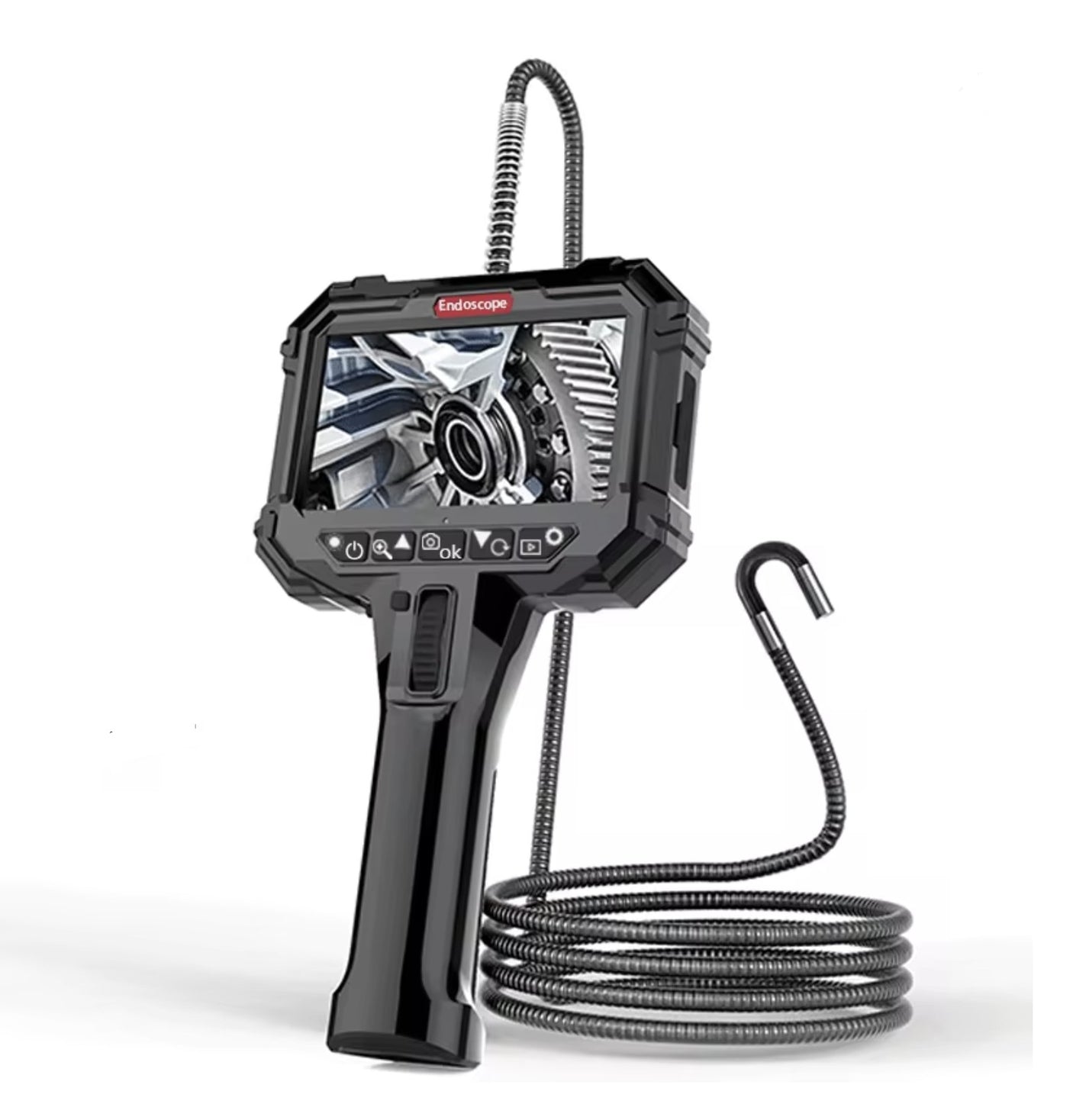 Vividia VA-5550A Two-Way Articulating Borescope 5.5mm/0.22in Slim Probe 5" Industrial Borescope Inspection Camera