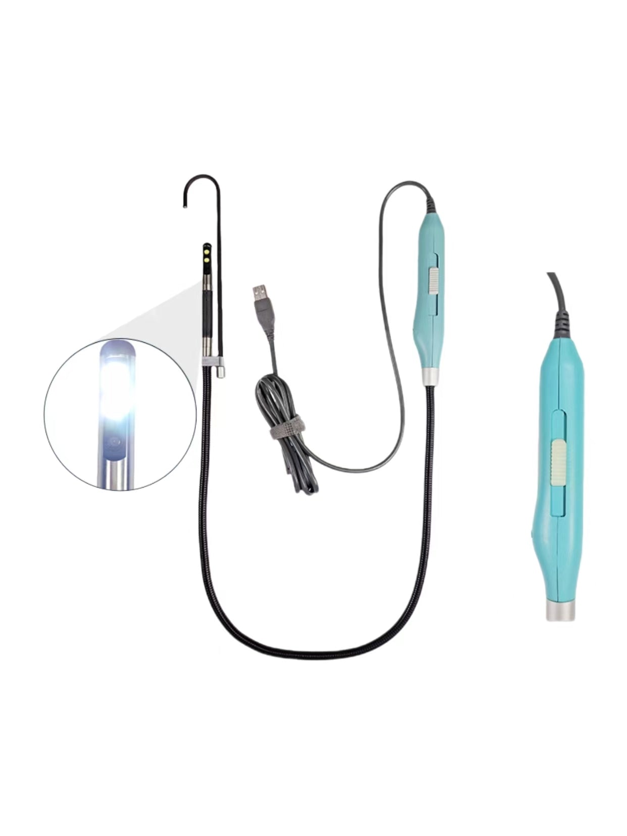 Vividia VA-968Q Semi-Rigid 2-Way Articulation Strong Illumination Side-View USB Video Borescope