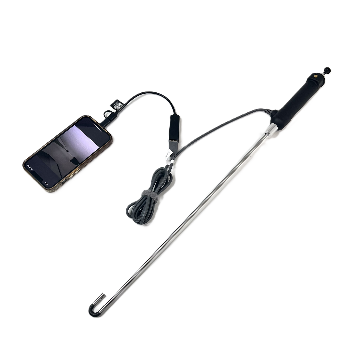 Vividia VA-D4065 Rigid USB Borescope Endoscope with Dual Camera and 180 Degree Articulating 6.5mm Diameter 40cm Long Probe and LED Lights