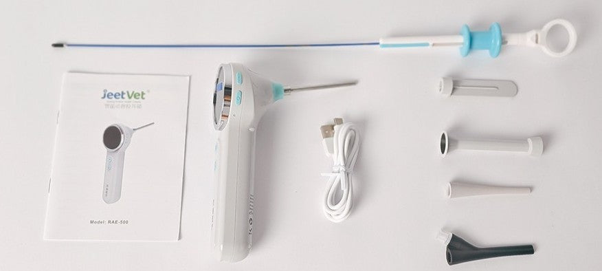 Vividia VO-102 LCD/USB/WiFi Wireless Handheld Veterinary HD Otoscope with 1.85" LCD Monitor USB Output WiFi Wireless for Android iOS Windows