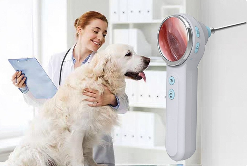 Vividia VO-102 LCD/USB/WiFi Wireless Handheld Veterinary HD Otoscope with 1.85" LCD Monitor USB Output WiFi Wireless for Android iOS Windows