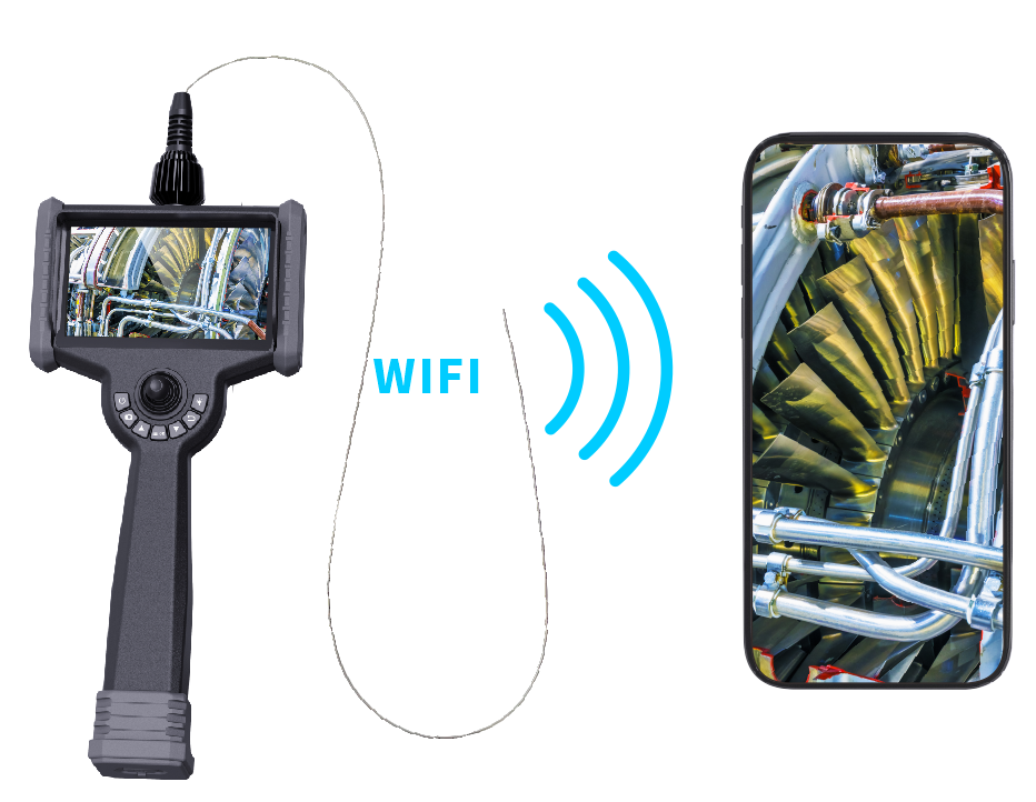 Vividia VP-D2800 Joystick Dual-Camera Video Borescope 2.8mm Diameter 6" Touchscreen Monitor
