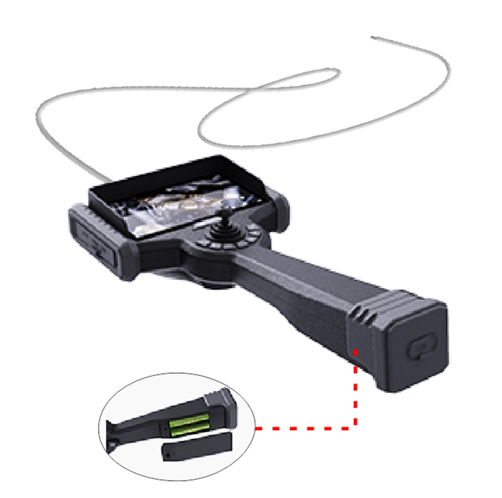 Vividia VP-D2800 Joystick Dual-Camera Video Borescope 2.8mm Diameter 6" Touchscreen Monitor