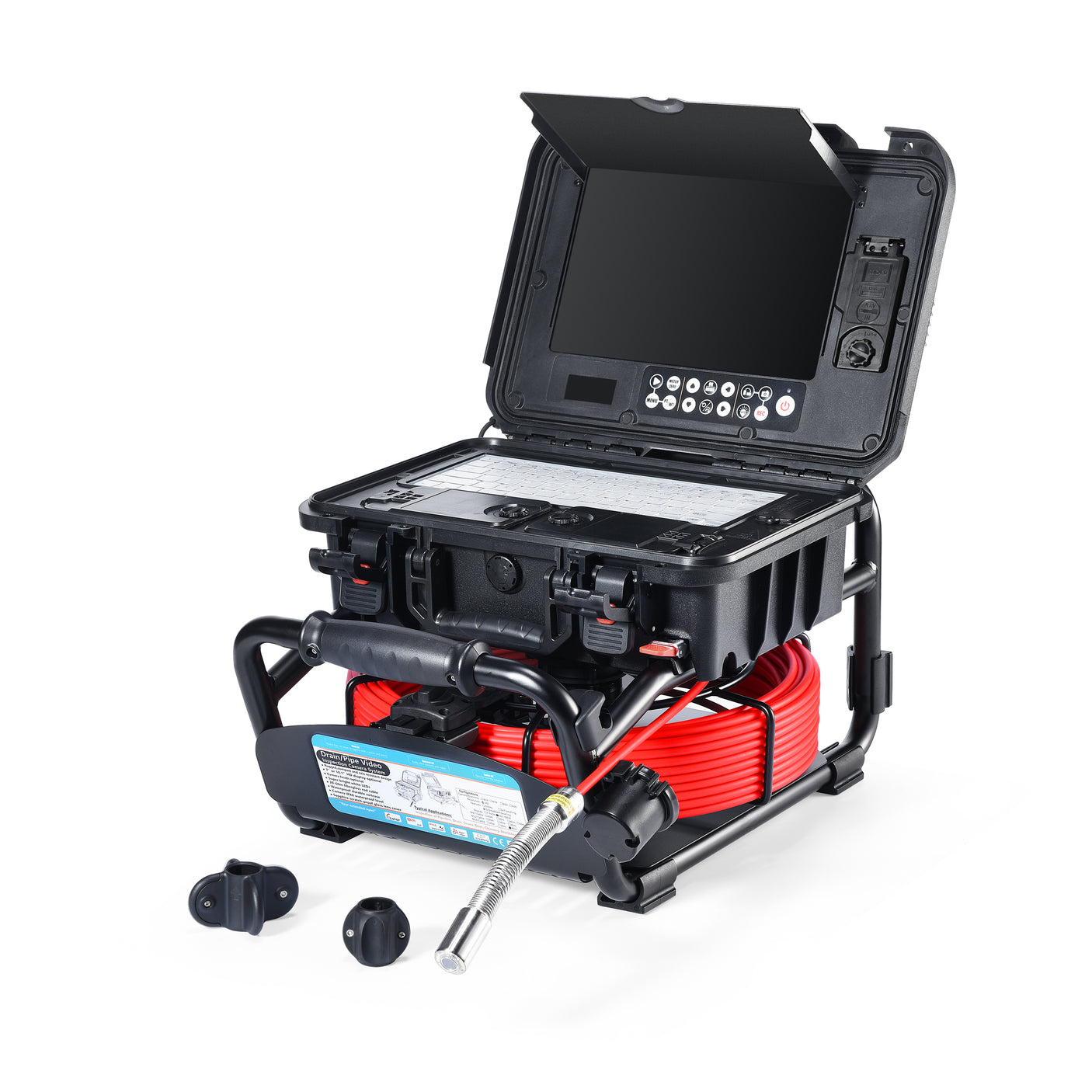 Vividia VS-759 Rainproof Drain Sewer Pipe Inspection Camera Systems with 40m/130ft Cable 10" Monitor
