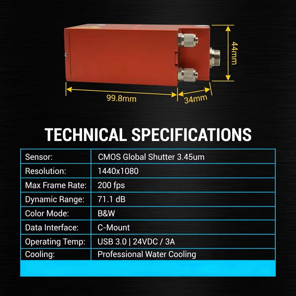 Vividia WCS-41080 HD 200FPS Welding Monitoring Camera System for PC and SDK