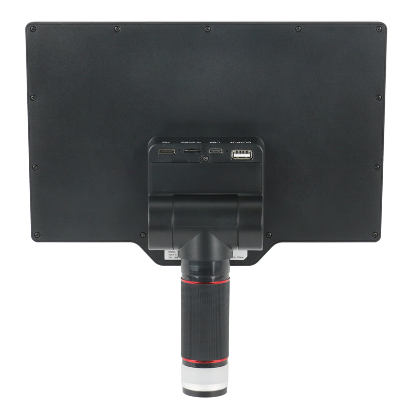Vividia HM-410 Digital Microscope with 10" 1080p LCD Screen, Manual Focus, 350x Magnification, 4MP Image Sensor, HDMI/USB Output
