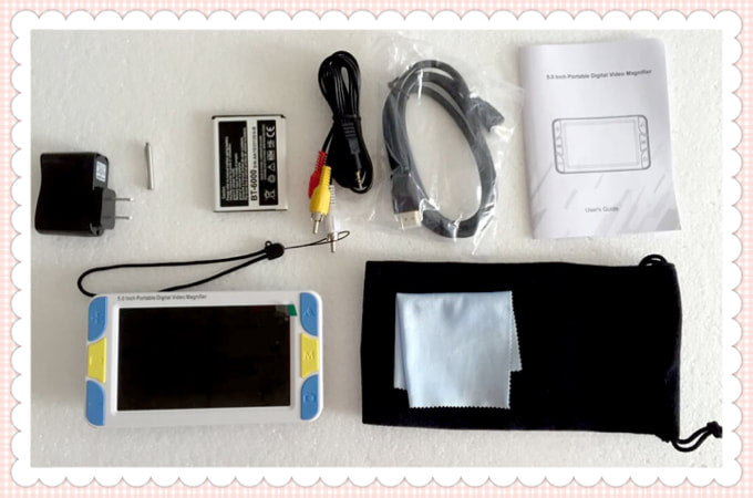 ViSee LVM-500 Portable Video Magnifier Reading Aide for Low Vision with 5 Inch Monitor and 15 Color Modes