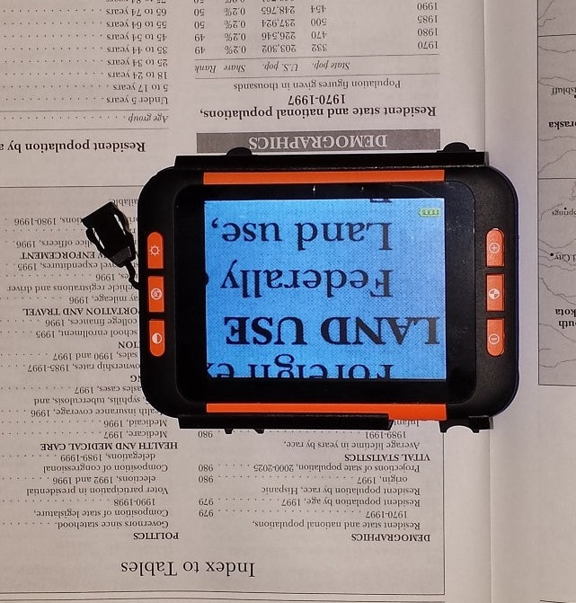 ViSee LVM-300 3.5" Portable Video Magnifier Reading Aide for Low Vision With Stand