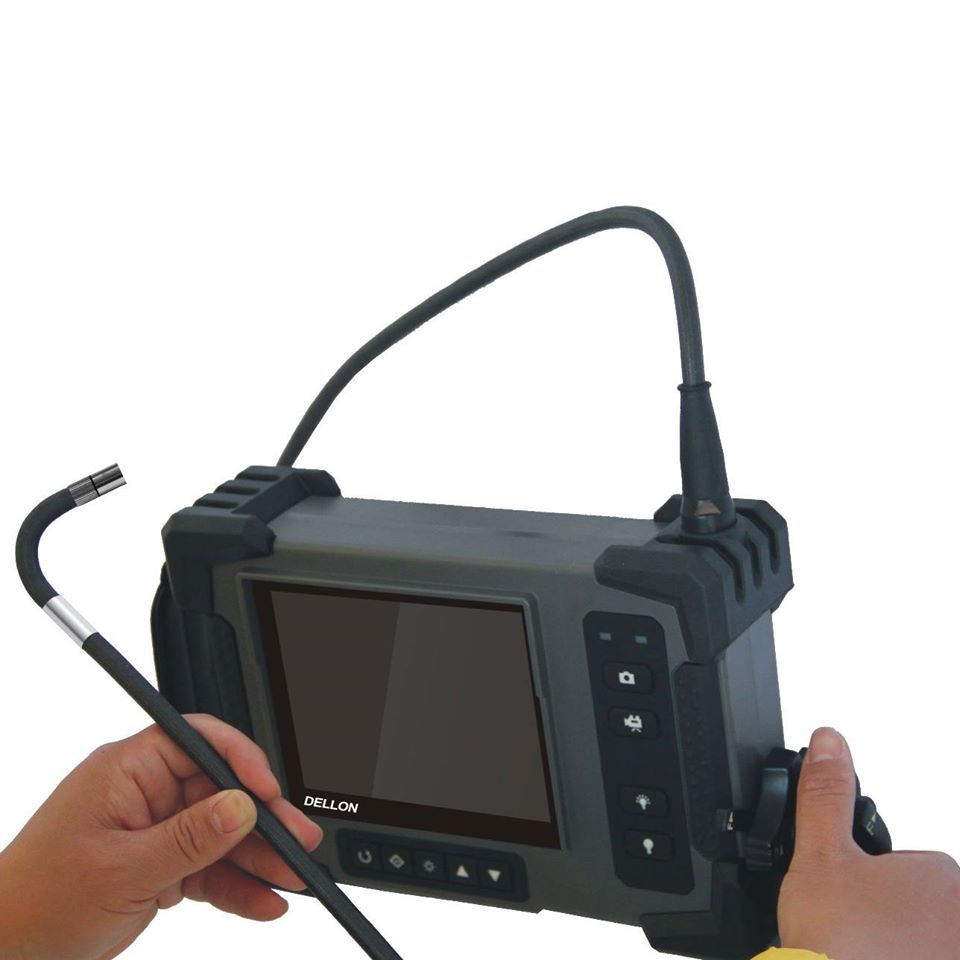 Vividia VA-D8800 Joystick-Controlled Articulating Videoscope Borescope with 8 Meter Long Tungsten Cable and 8mm Diameter Camera Probe