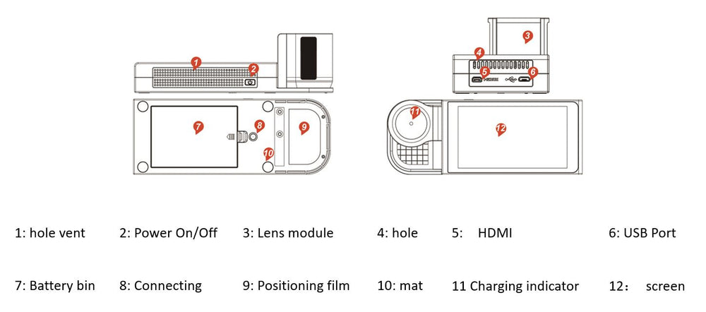 Vividia 3R-600 Portable Digital Autofocus Android Microscope with 4.7" Touch Screen and Measurement and Magnification 300x