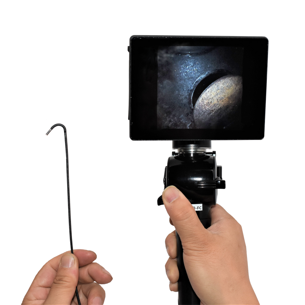 Vividia SV-4-2010 Four-Way Articulating 2mm Diameter 1 Meter Long Videoscope Borescope Inspection Camera with 5" Touch Screen