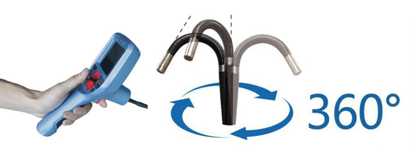 Vividia ME-600 Series 6mm Semi-Rigid Joystick Articulation Borescope 3.5" Monitor