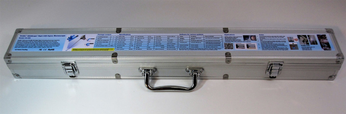 Vividia AbleScope VA-406 USB Rigid Borescope Endoscope with 180 Degree Articulating 6mm Diameter 40cm Long Probe and LED Lights