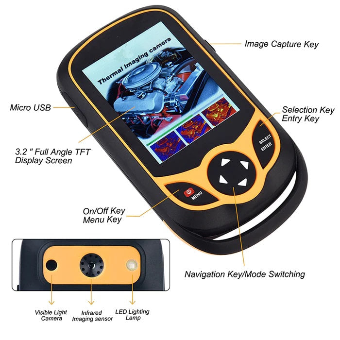 Vividia T-200 IR Pocket Size Portable Thermal Imaging Camera