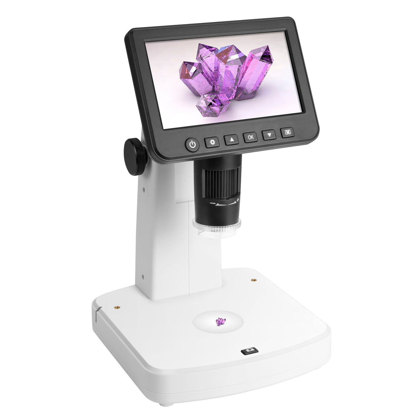 Vividia HM-780 HDMI/LCD/TV/USB 7-inch Screen Standalone Tabletop 500X Portable Digital Microscope with Measurement DVR and Polarizer