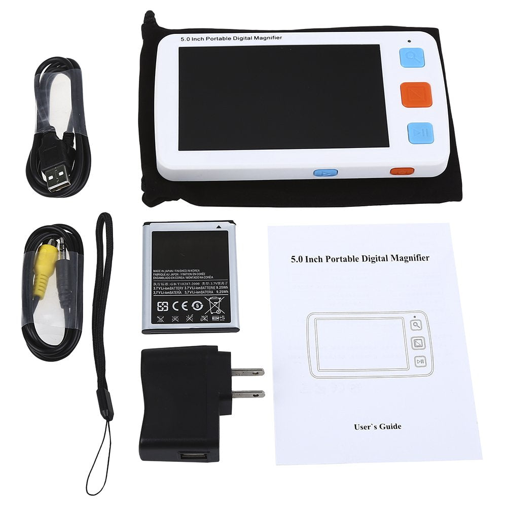 ViSee LVM-530 Portable Electronic Video Magnifier Reading Aide for Low Vision with 5.0 Inch Monitor and 17 Color Modes