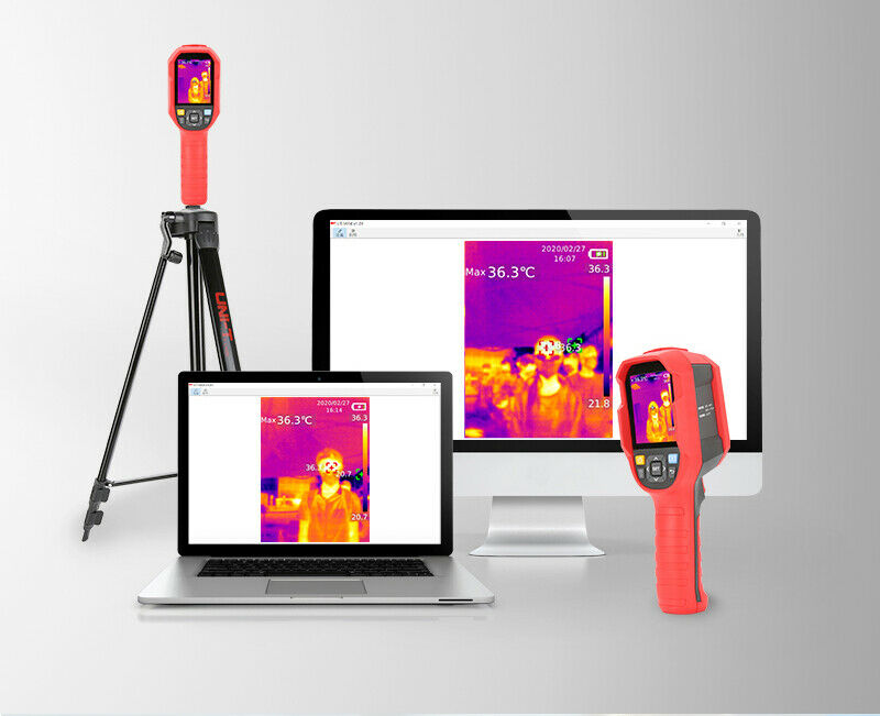 Vividia 220K Body Temperature Fever Detection Thermal Imaging Camera 30°C - 45°C (86°F - 113°F) with Resolution 200x150 and 2.8" LCD Screen and Real-Time PC Streaming and High Temperature Alarm