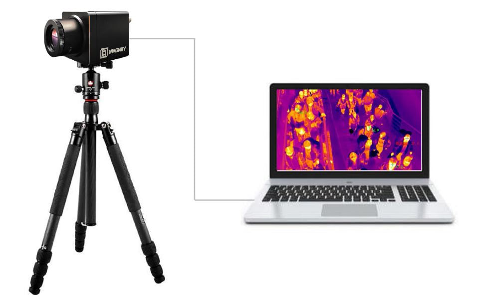 Vividia M14 Body Temperature Thermal Imaging Camera Screen System for Fever Detection 20°C - 45°C (68°F - 113°F) Resolution 160x120 and Intelligent Software for PC