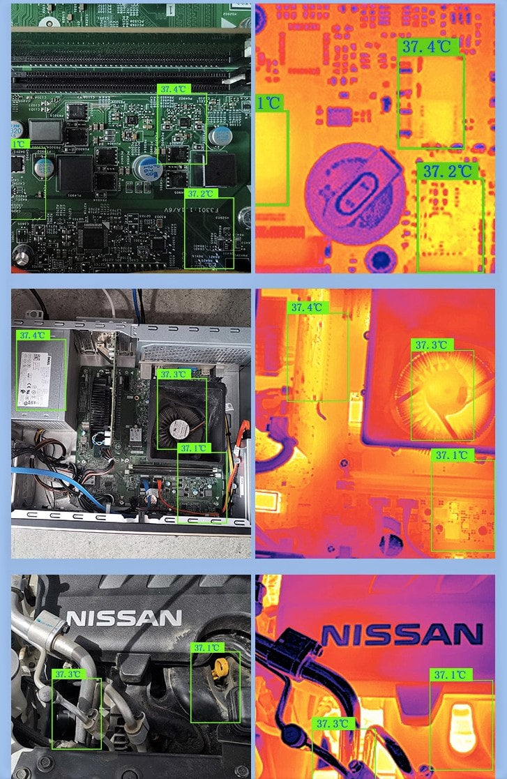 Vividia M256Pro Dual-Camera Multi-Target Body Temperature Fever Detection Screening Thermal Camera System 20°C - 45°C (68°F - 113°F) Resolution 256x192 Face Recognition Software and Computing Box with HDMI Output for TV Monitors