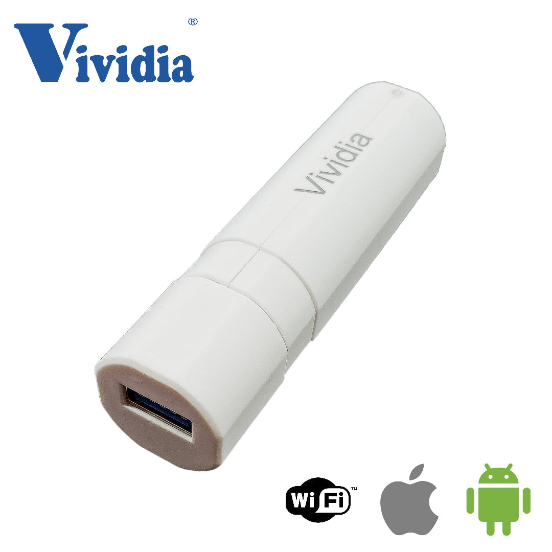 Vividia W02 WiFi AirBox USB to WiFi Converter for iOS with Rechargeable Battery for USB Digital Borescopes and Microscopes