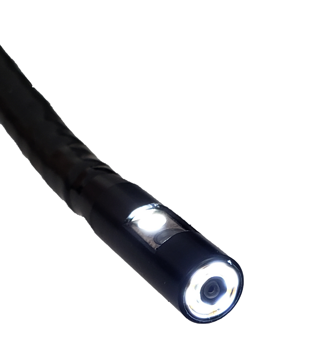 Vividia VE-4-D6915 Portable Veterinary Flexible 4-Way Articulating Video Endoscope Videoscope Borescope Inspection Camera with Replaceable Dual-Camera  6.9mm x 1.5m Long Polyethylene Probe