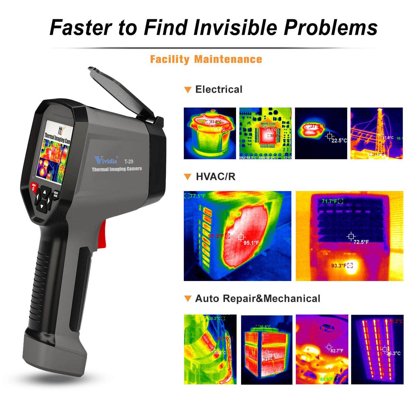 Vividia T-29 Handheld Thermal Imaging Camera 256x192 Dual-Camera
