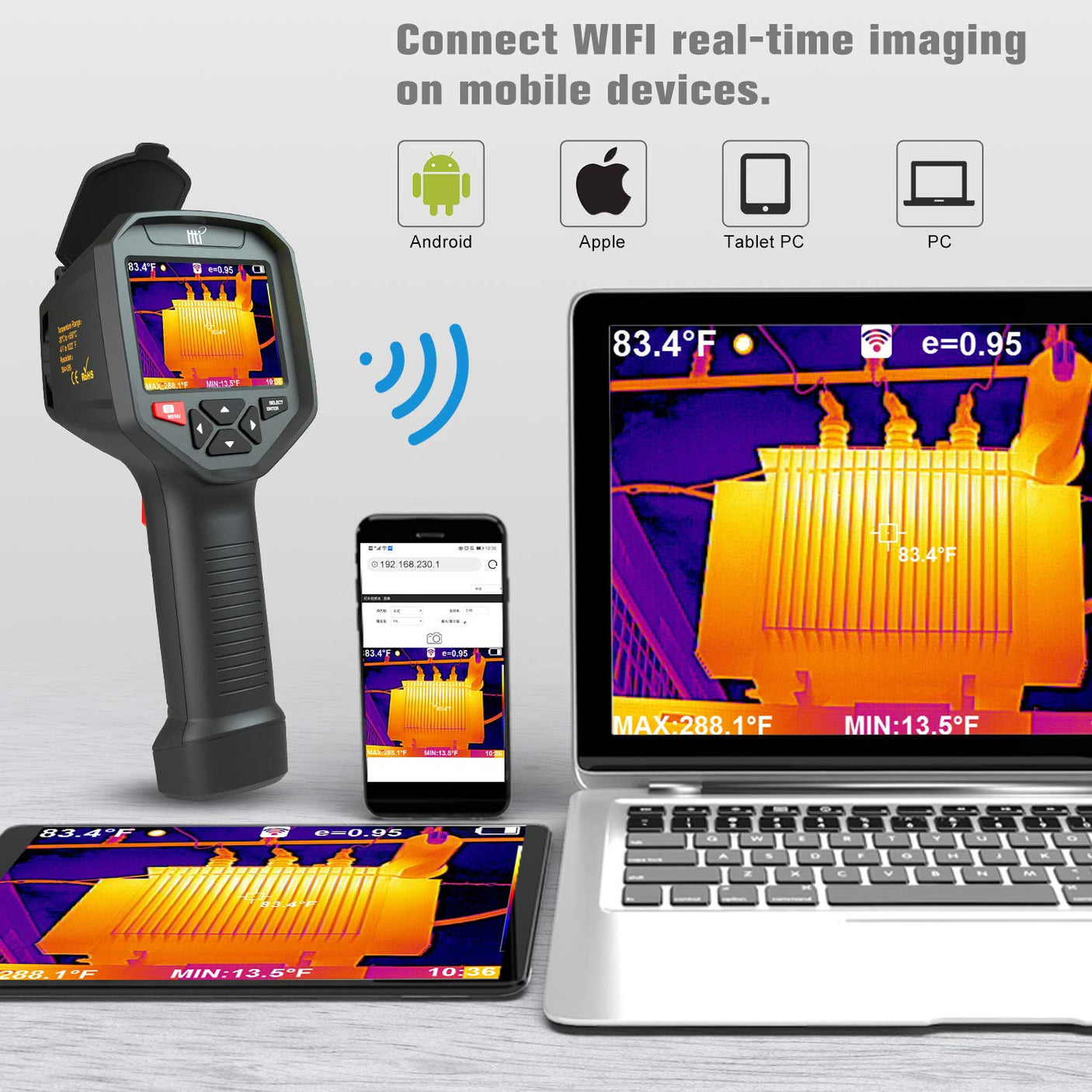 Vividia T-38 Handheld Thermal Imaging Camera 384x288 Resolution